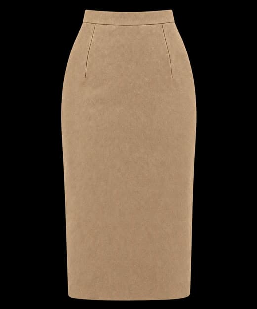 Wool flannel skirt, below the knee
