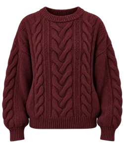 Cable-knit sweater