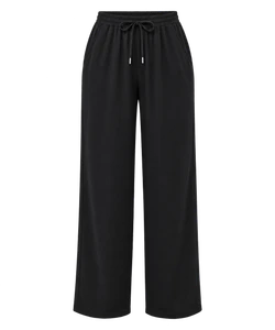 Drawstring crepe pants