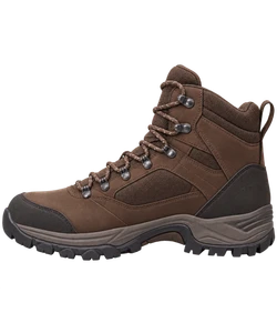 Broken-in hiking boots