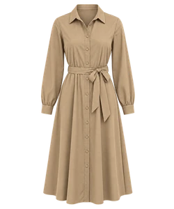 Midi shirt dress