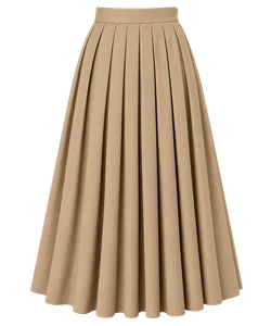 Pleated midi skirt