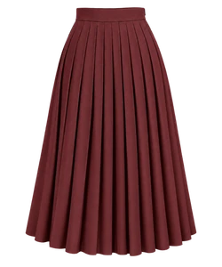 Pleated midi skirt