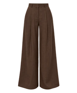 Wide-leg linen pants