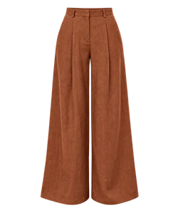 Wide-leg linen pants