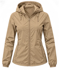 Packable rain jacket